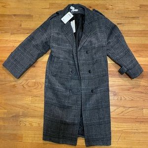 Charcoal Plaid Coat